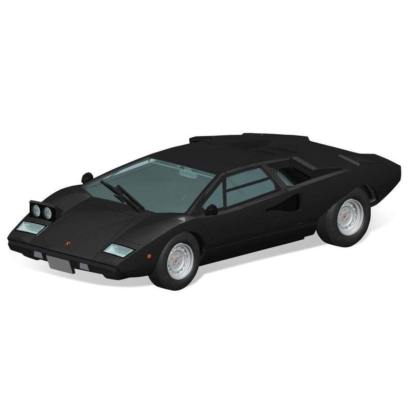 Aoshima The Snap Kit 1/32 Lamborghini Countach LP400 (Black)