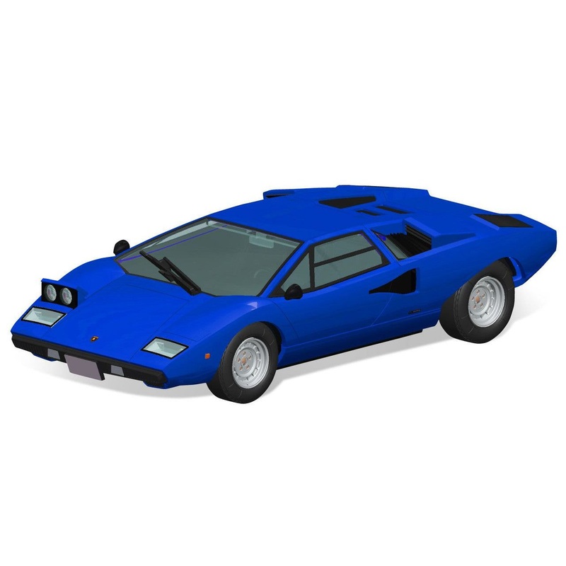 Aoshima The Snap Kit 1/32 Lamborghini Countach LP400 (Blue)
