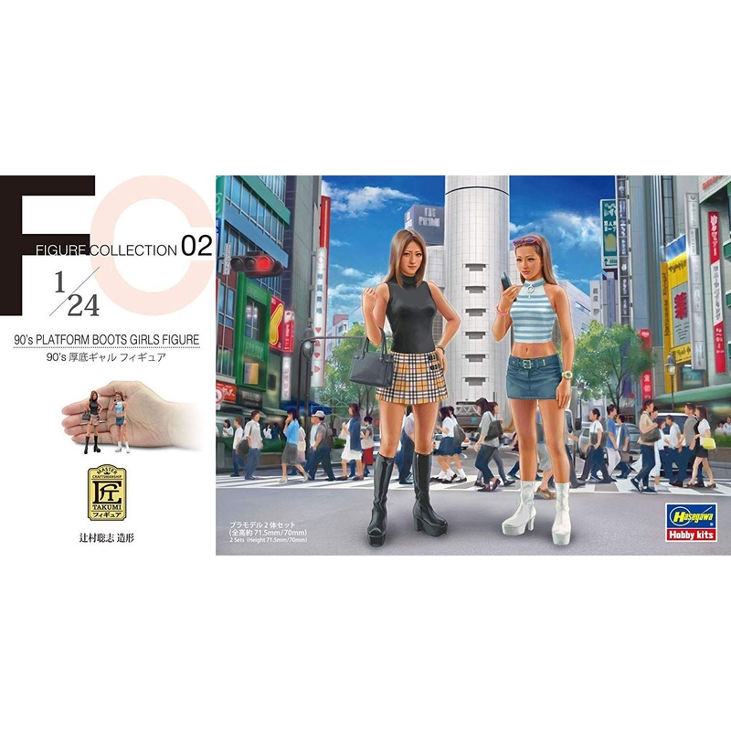 Hasegawa 90`s Platform boots Girls Figure
