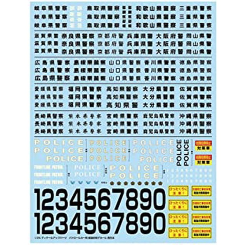 Aoshima Patrol Car Decal 2020 West Japan (Decal)
