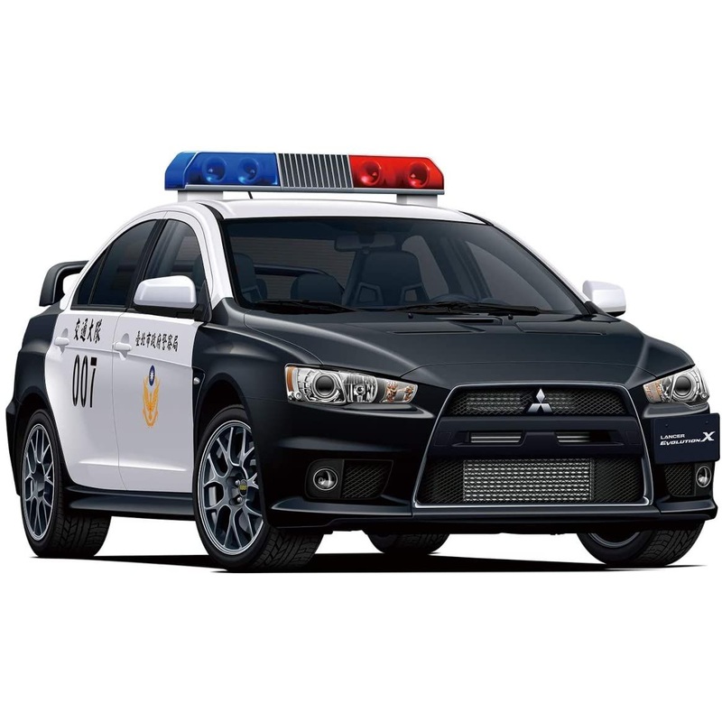 Aoshima Mitsubishi CZ4A Lancer Evolution X Police Car `07 Taipei City Po