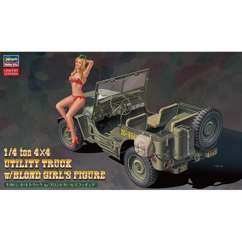 Hasegawa 1/4t 4x4 Truck w/Blond Girls Figure