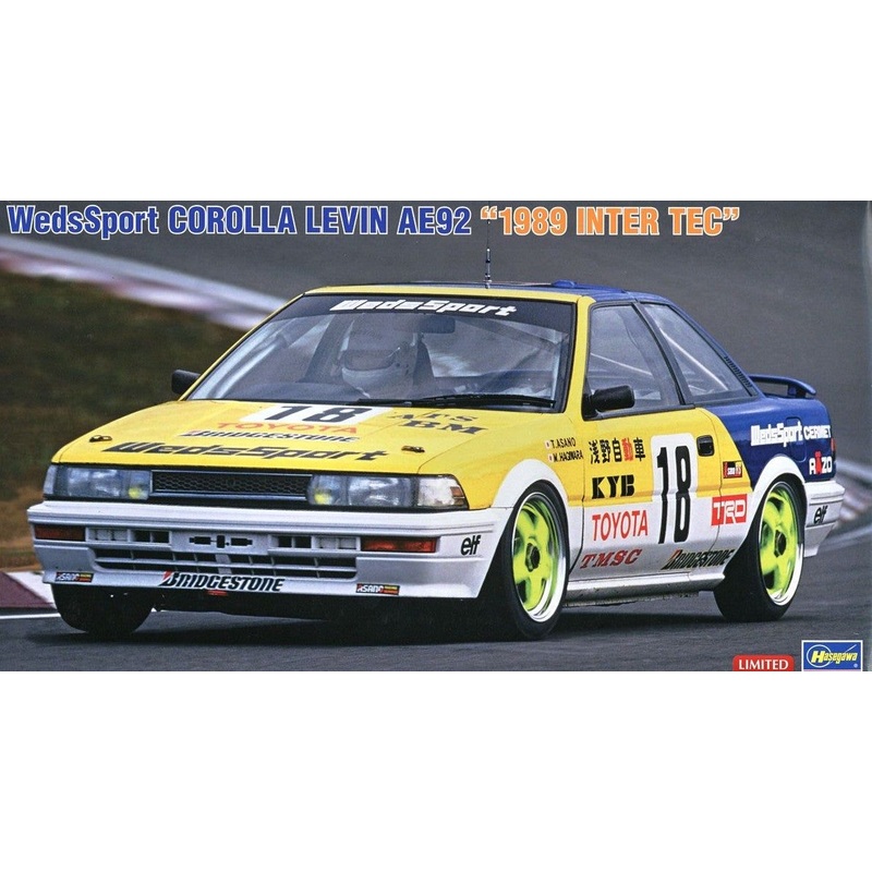 Hasegawa WedsSport Corolla Levin AE92 `1989 Inter TEC`