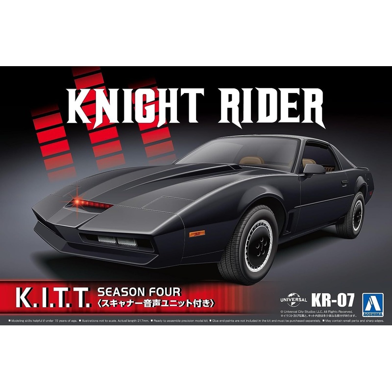 Aoshima 1/24 Movie Mech Series KR-07 Night Rider Knight 2000 K.I.T.T. Season IV Scanner with Audio Unit