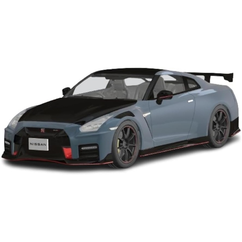 Aoshima 065938 1/24 Raku Plastic Snap Car Series No.02-NG R35 NISSAN GT-R NISMO Special Edition 2022 NISMO Stealth Gray