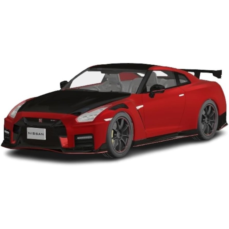 Aoshima 065945 1/24 Raku Plastic Snap Car Series No.02-VR R35 NISSAN GT-R NISMO Special Edition 2022 Vibrant Red