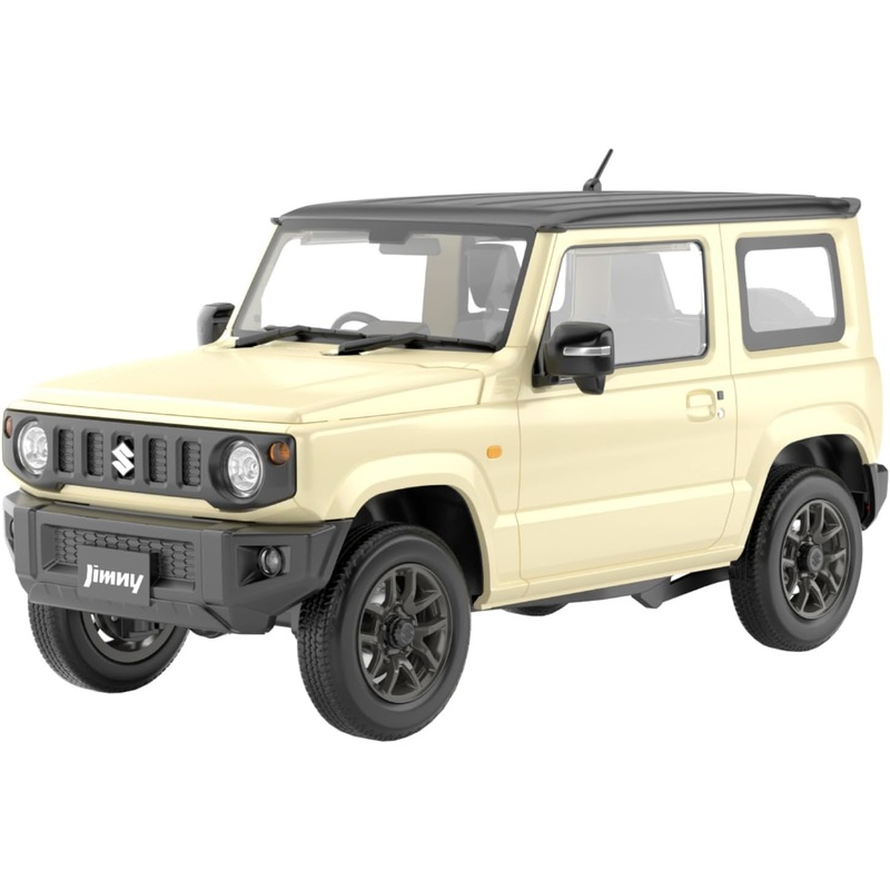 Aoshima 1/24 Raku Plastic Snap Car Series No.03-CI JB64 Jimny 2018 Chiffon Ivory Metallic