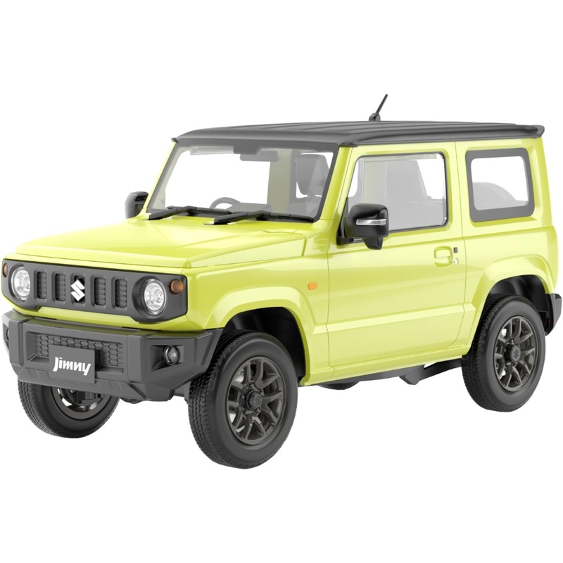Aoshima 1/24 Raku Plastic Snap Car Series No.03-KY JB64 Jimny 2018 Kinetic Yellow