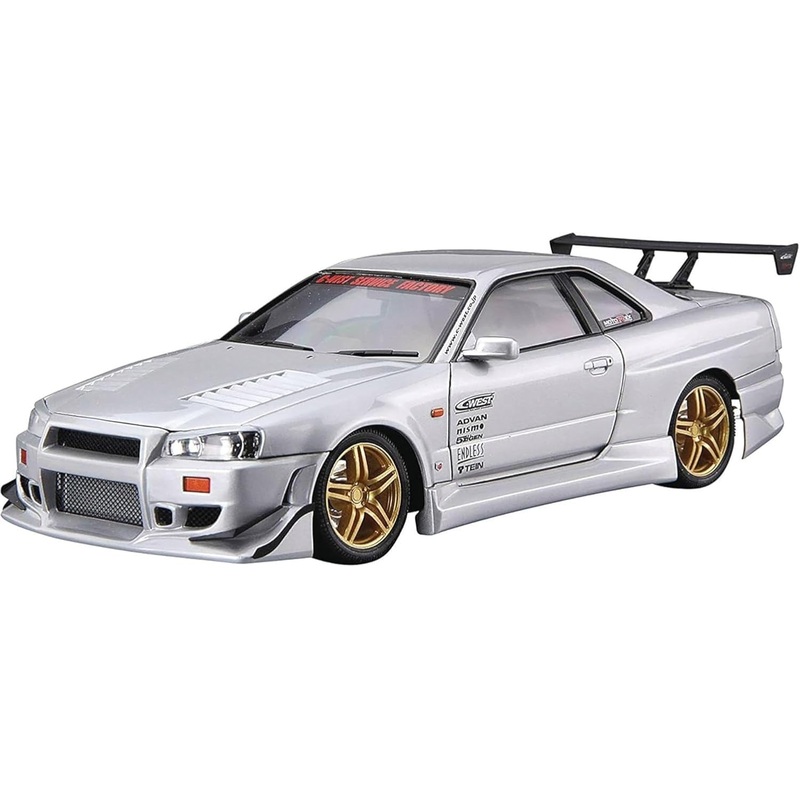 Aoshima 1/24 The Tuned Car Series No.50 Nissan C-WEST BNR34 Skyline GT-R '02