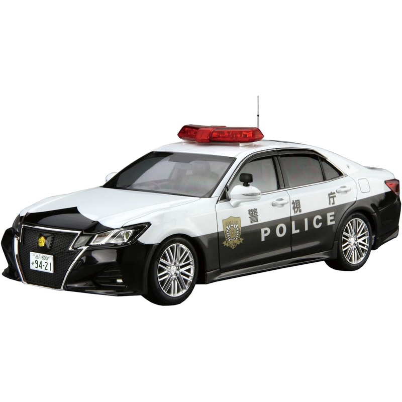Aoshima Bunka Kyozai 1/24 The Model Car Series No.110 Toyota GRS214 Crown Patrol Car Traffic Control '16