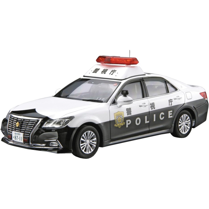 Aoshima Bunka Kyozai 1/24 The Model Car Series No.129 Toyota GRS210 Crown Patrol Car for Police '16