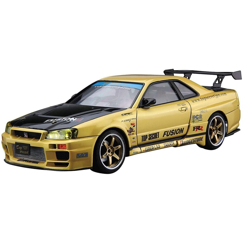 Aoshima Top Secret BNR34 Skyline GT-R` 02 (Nissan) (Damage box)