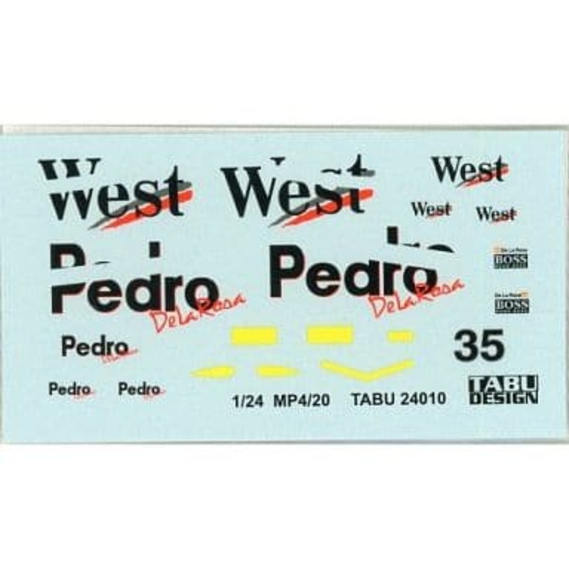 Tabu Design TABU24010 1/24 MP4/20 "West" Decal