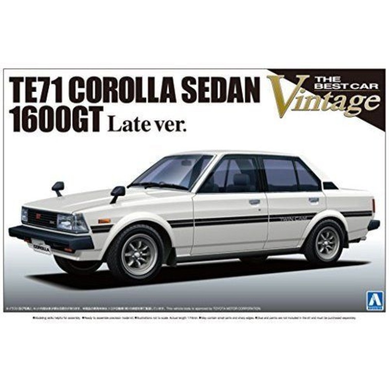 Aoshima BCV79 1/24 Toyota TE71 Corolla sedan 1600GT