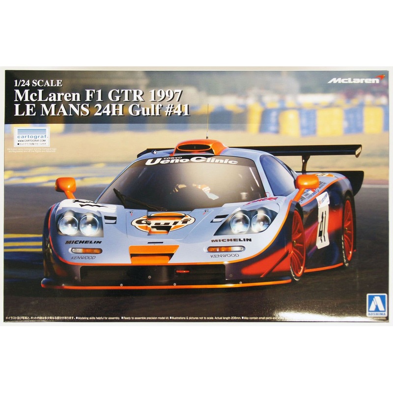 Aoshima McLaren F1 GTR 1997 Le Mans 24 Hours Gulf #41 1/24 scale