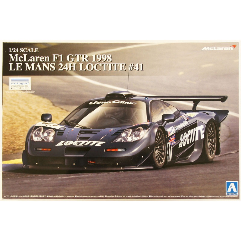 Aoshima McLaren F1 GTR 1998 LeMans 24h Loctite #41 1/24 scale
