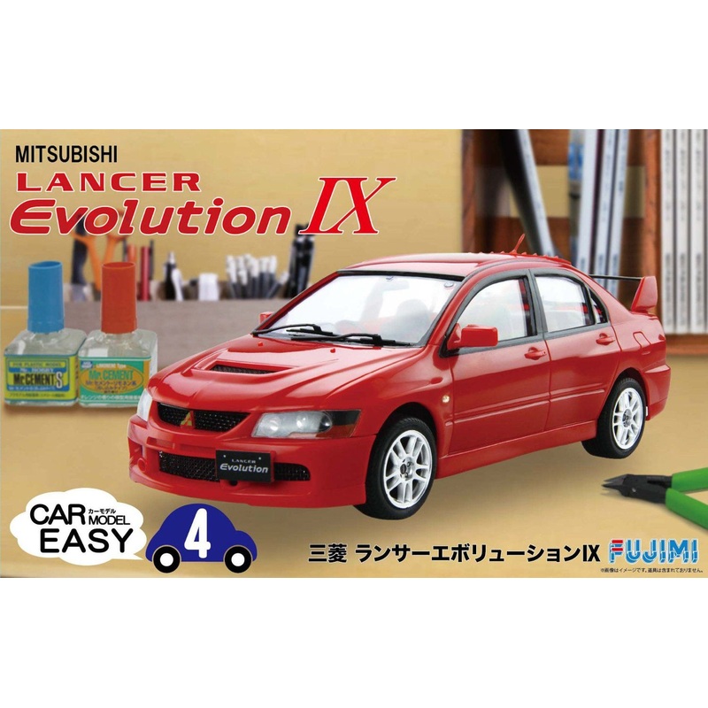 Hasegawa 1/24 Scale Car Model Easy 4 Mitsubishi Lancer Evolution IX