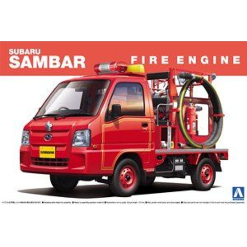 Aoshima Subaru Sambar Fire Engine 4WD Type Truck 1/24