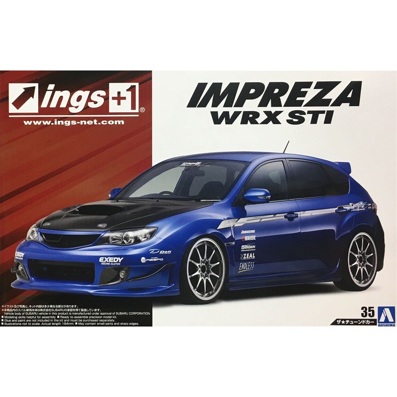 Aoshima 1/24 Ings GRB Impreza WRX STI `07 Subaru