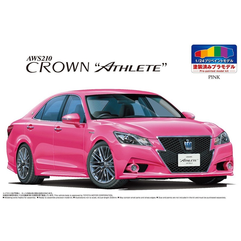Aoshima 1/24 Toyota AWS210 Crown Athlete G Reborn Pink `13 Momotaro