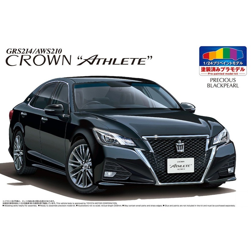 Aoshima 1/24 Toyota GRS214/AWS210 Crown Athlete `15 Precious Black Pearl