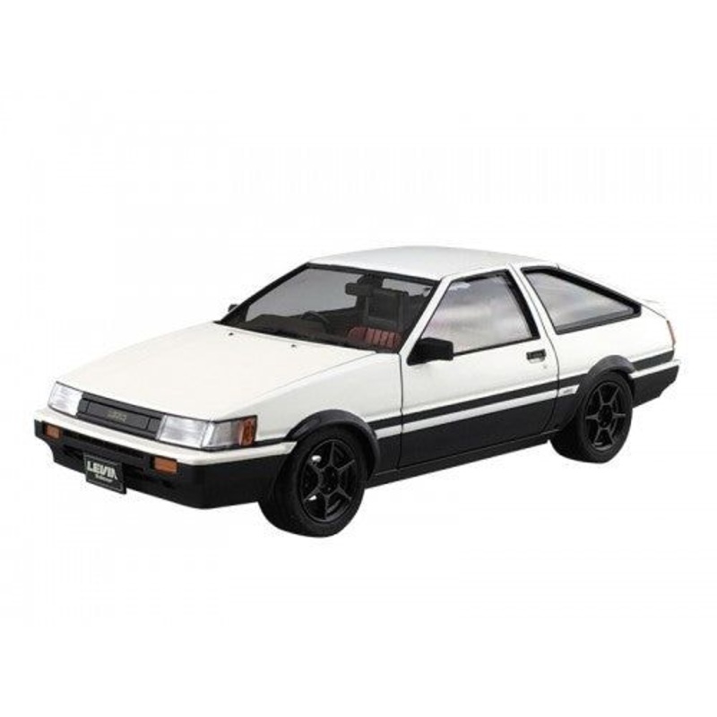 Aoshima Pre Painted Model SP Toyota AE86 Levin 83 (White/Black)