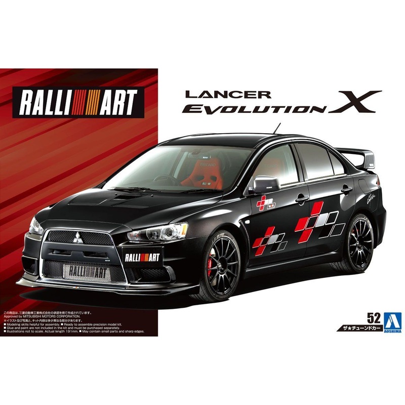 Aoshima The Tuned Car No.52 Rallyart CZ4A Lancer Evolution X 07