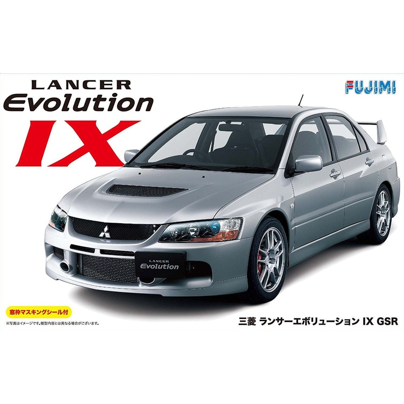 Fujimi 1/24 Mitsubishi Lancer Evolution IX GSR w/Window Frame Masking