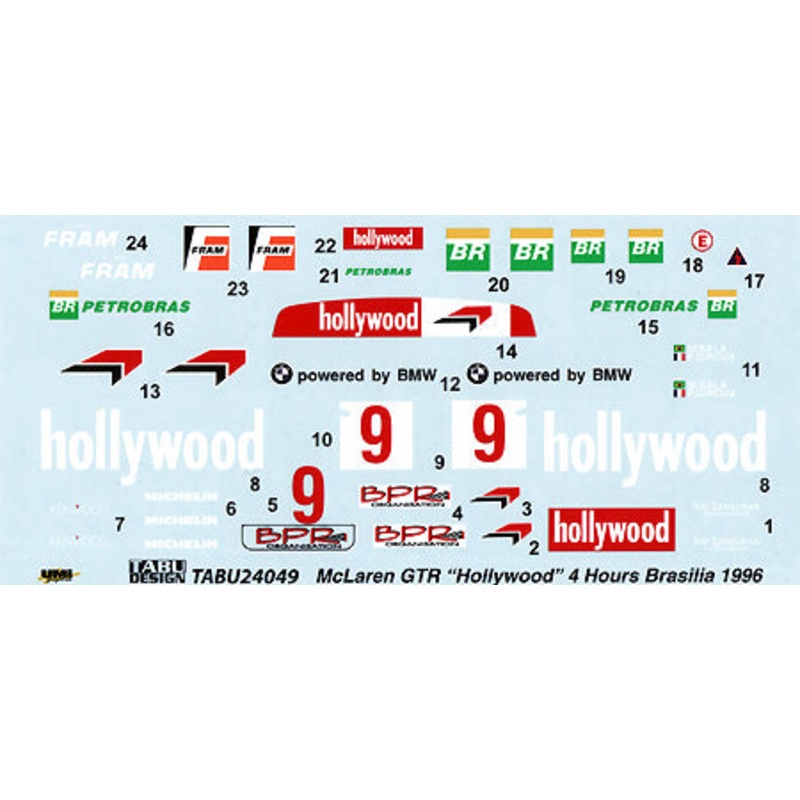 Tabu Design 24049 1/24 McLaren F1-GTR "Hollywood"