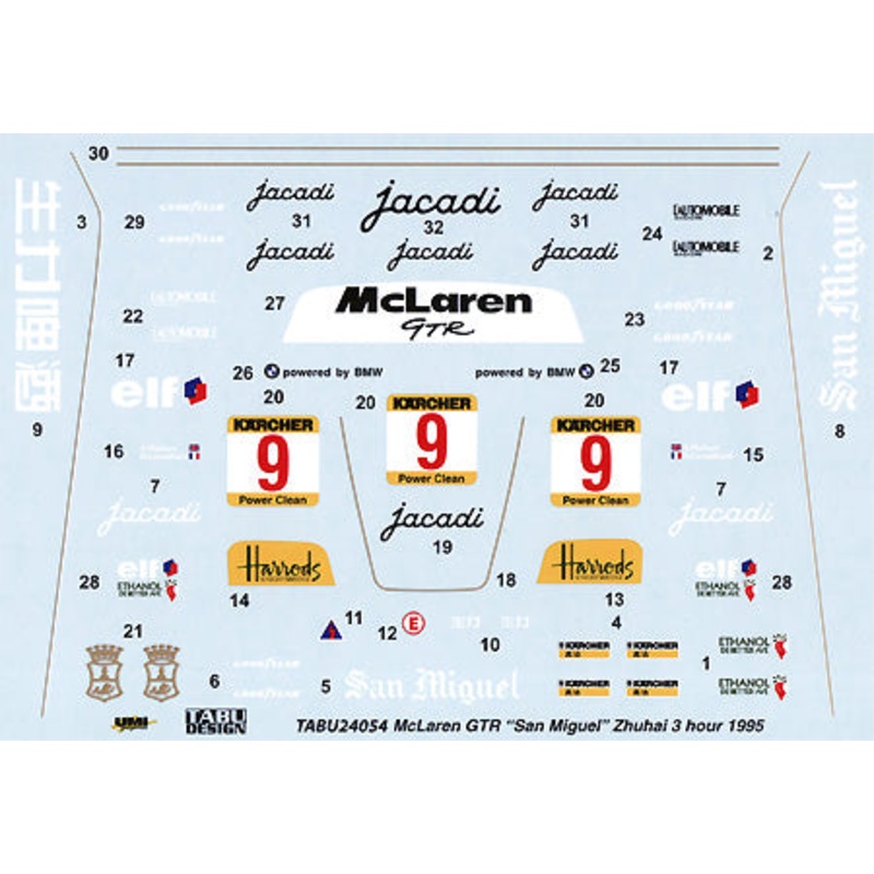Tabu Design 24054 1/24 McLaren F1-GTR "San Miguel"
