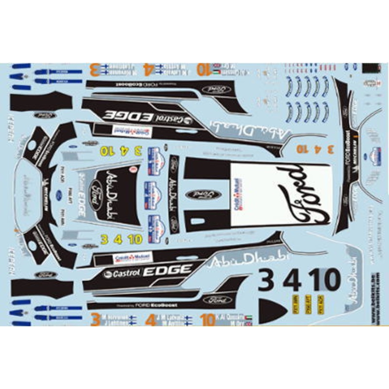 Tabu Design BEL-DEC009 1/24 Fiesta RS Decals